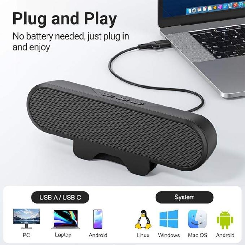 Audio Music Online Free - Barra de sonido USB portátil con