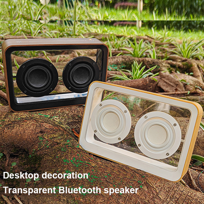 Amazon Music Audio Quality - Altavoz Bluetooth transparente creativo con bocina