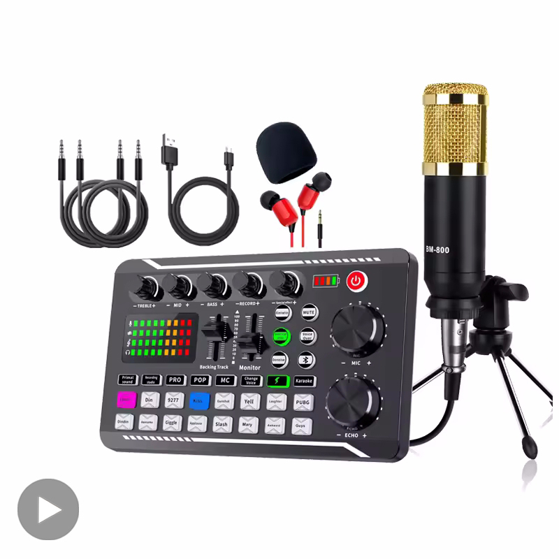 Audio Music Changer - Micrófono profesional, micrófono, Bluetooth, tarjeta mezcladora