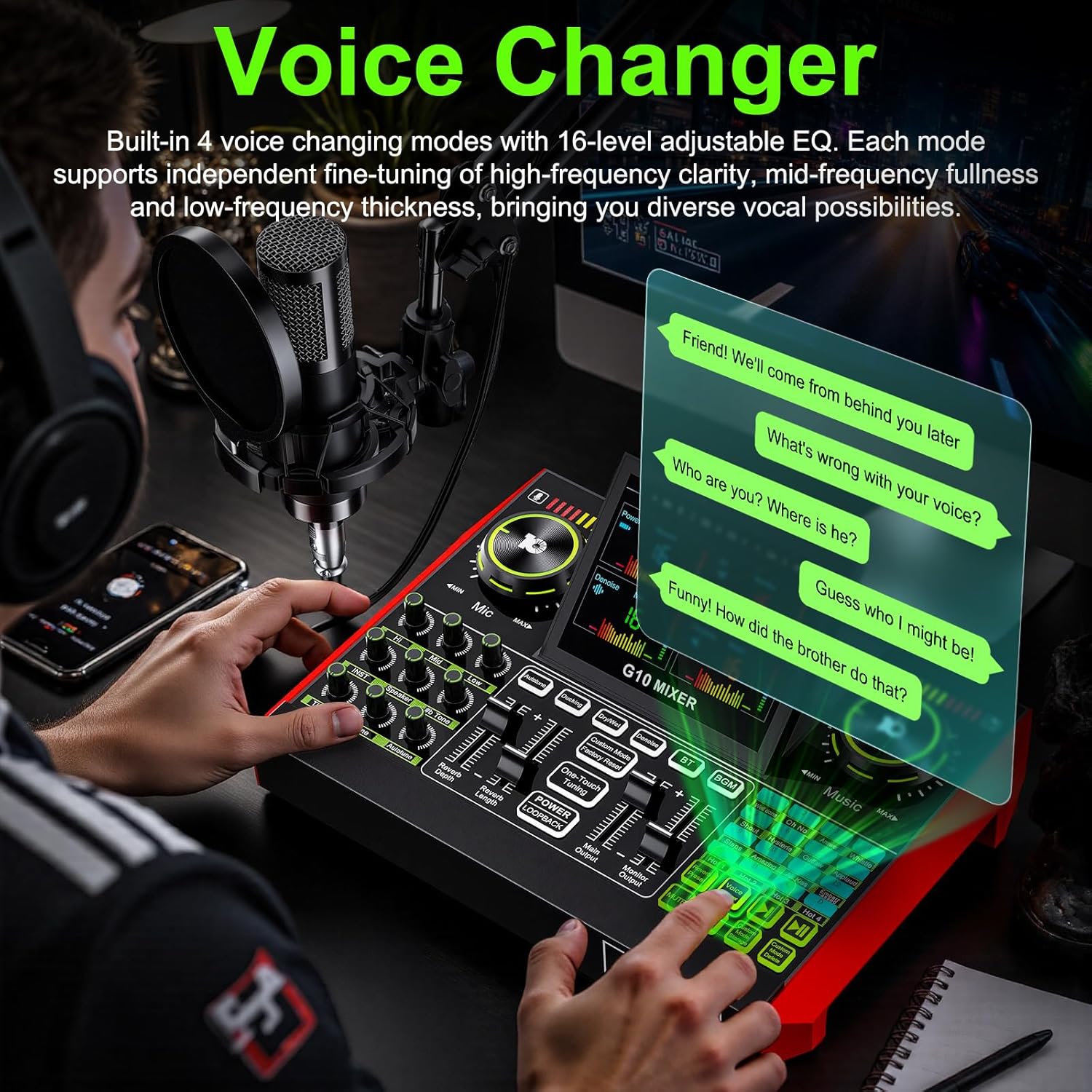 Interfaz de Audio Tenlamp G10  - Audio Music Changer reseña y precio