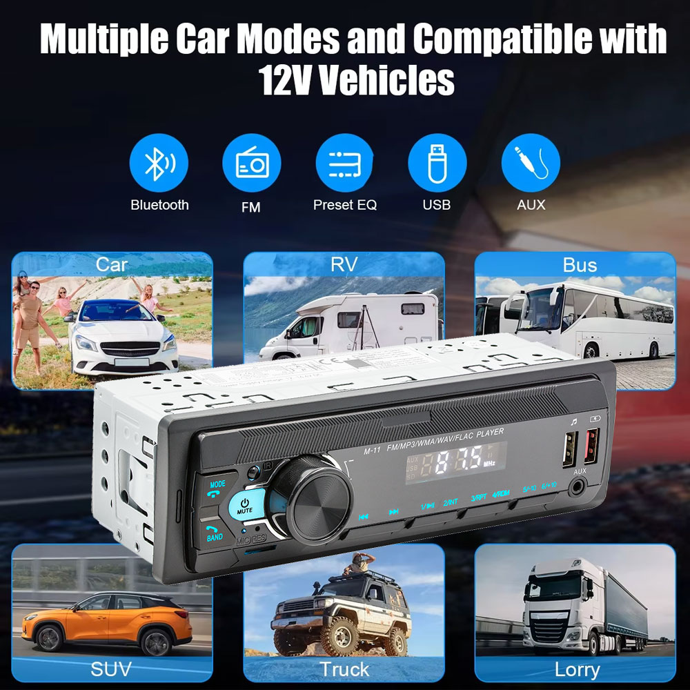 Radio para Auto 1 DIN, Reprodu - Audio Universal Music reseña y precio